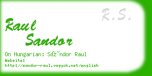 raul sandor business card